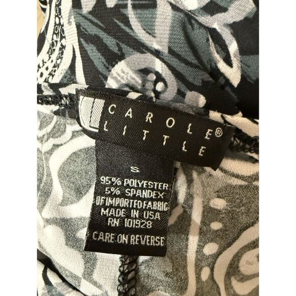 Carole Little Womens Sleeveless Top. Gathered Waist. Multicolor. Sz S - Picture 4 of 10